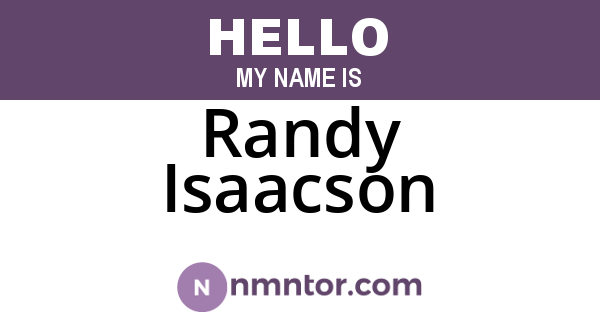 Randy Isaacson