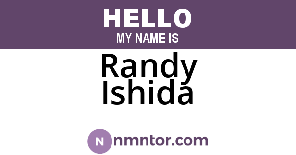 Randy Ishida