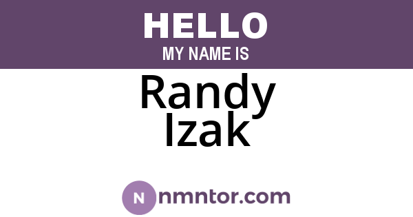 Randy Izak