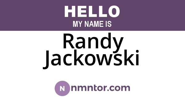 Randy Jackowski