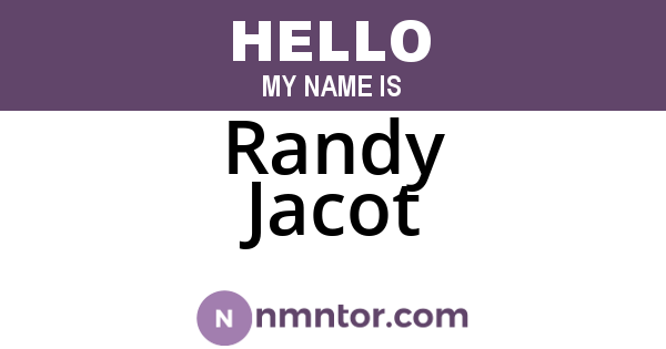 Randy Jacot