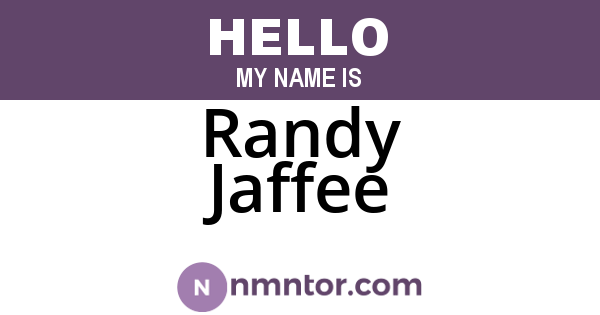Randy Jaffee