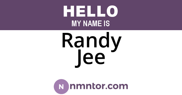 Randy Jee