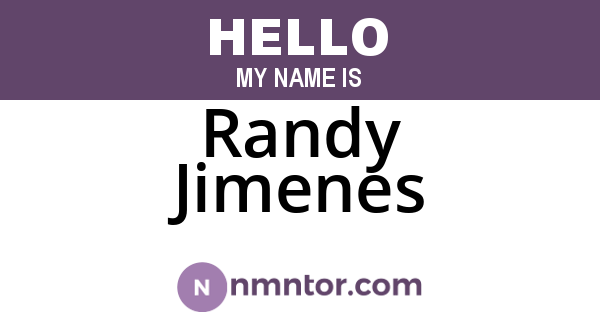 Randy Jimenes