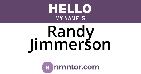 Randy Jimmerson