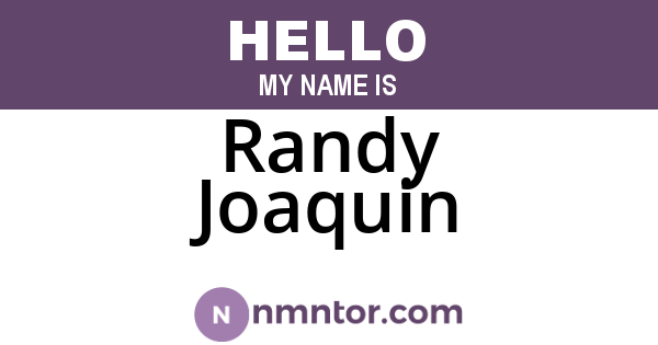 Randy Joaquin