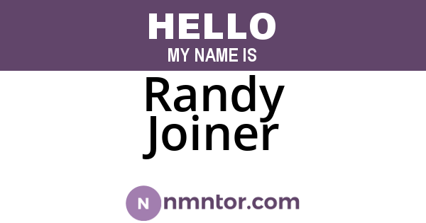 Randy Joiner