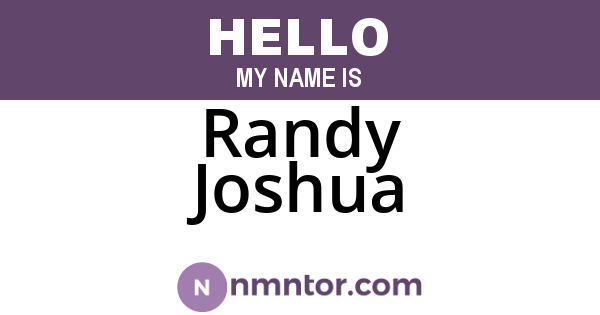 Randy Joshua