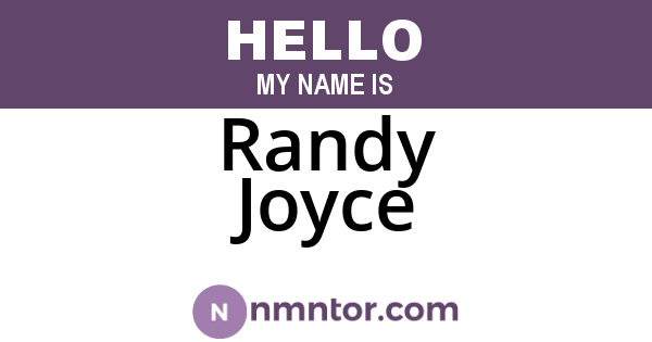 Randy Joyce