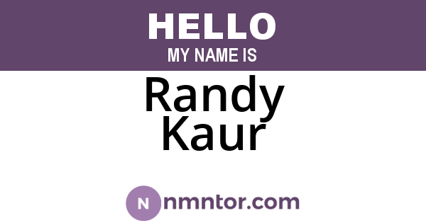 Randy Kaur