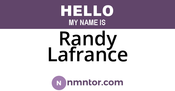 Randy Lafrance