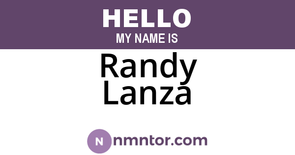 Randy Lanza