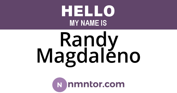 Randy Magdaleno