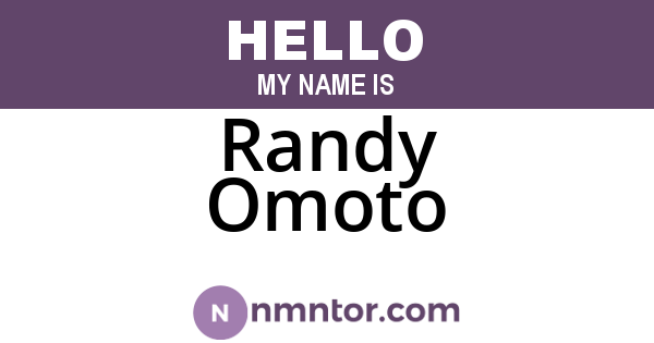 Randy Omoto