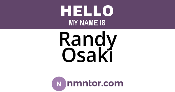 Randy Osaki