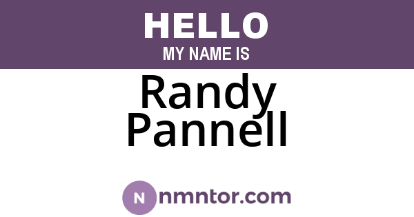 Randy Pannell