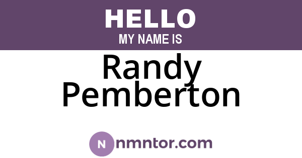 Randy Pemberton
