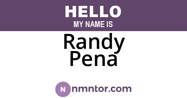 Randy Pena