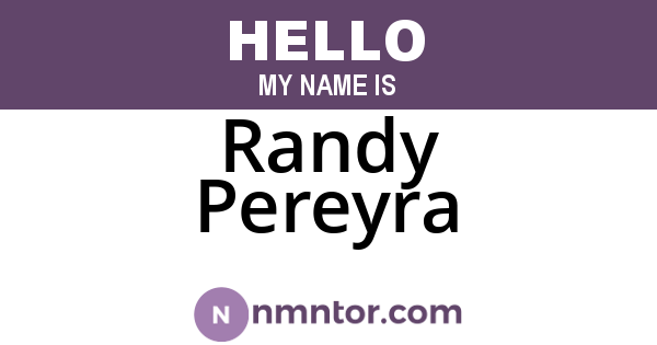 Randy Pereyra