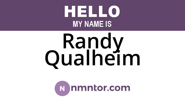 Randy Qualheim