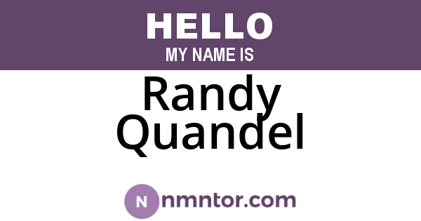 Randy Quandel