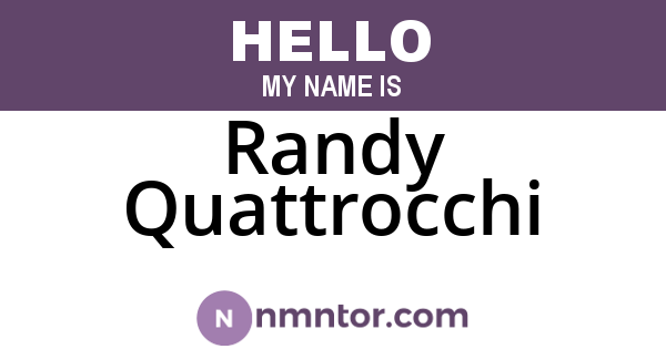 Randy Quattrocchi