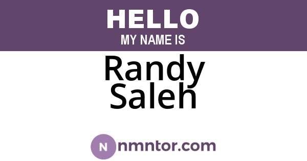 Randy Saleh
