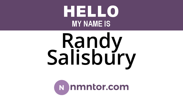 Randy Salisbury