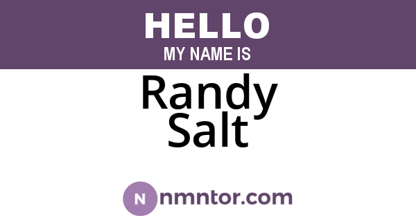 Randy Salt