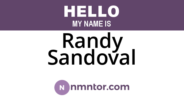 Randy Sandoval