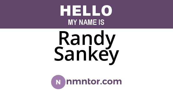 Randy Sankey