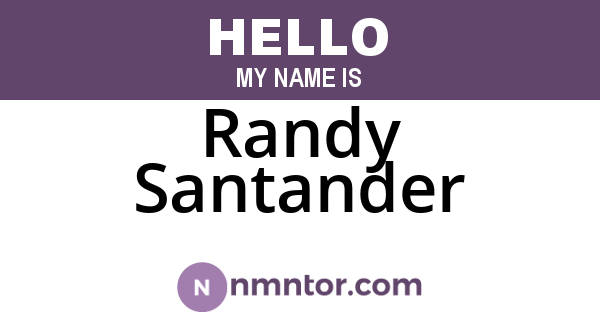 Randy Santander