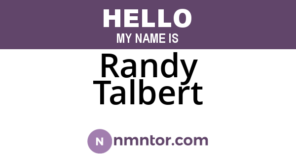 Randy Talbert