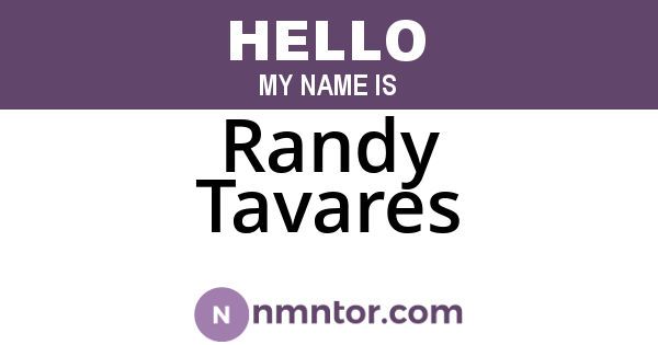 Randy Tavares