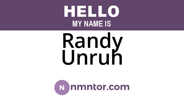 Randy Unruh