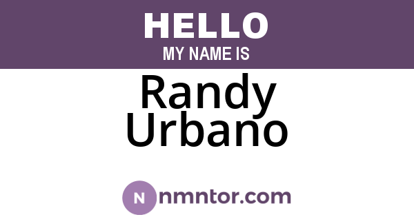Randy Urbano