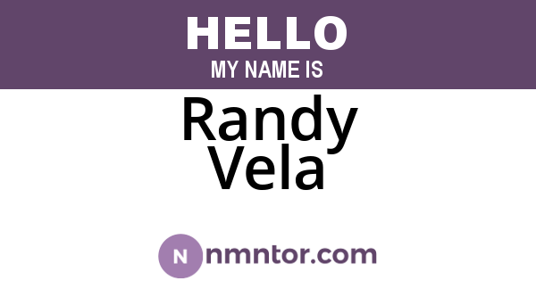 Randy Vela
