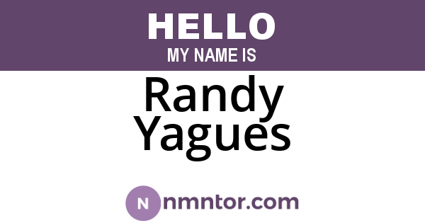 Randy Yagues