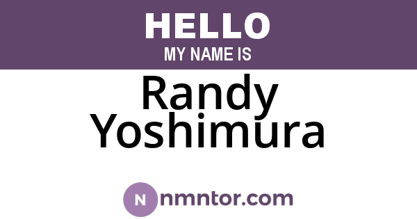 Randy Yoshimura