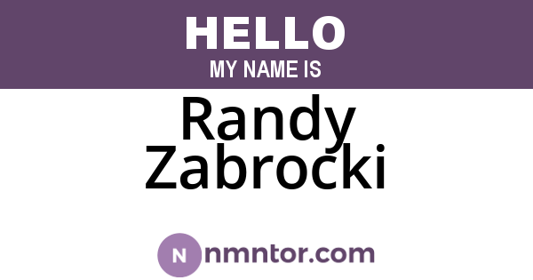 Randy Zabrocki