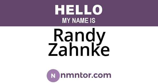 Randy Zahnke