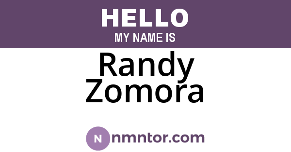 Randy Zomora