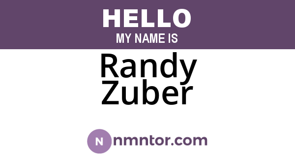 Randy Zuber