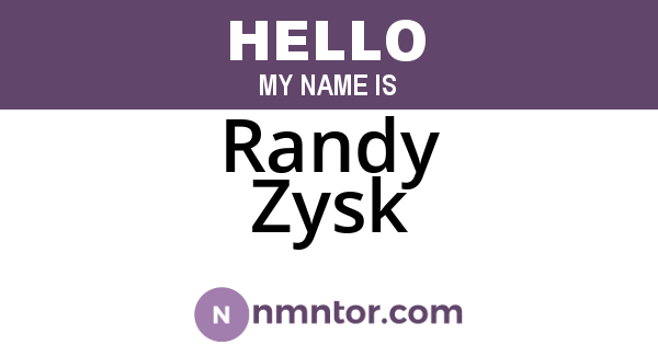 Randy Zysk