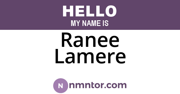 Ranee Lamere