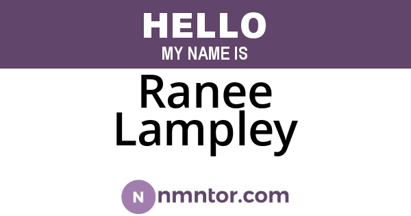 Ranee Lampley