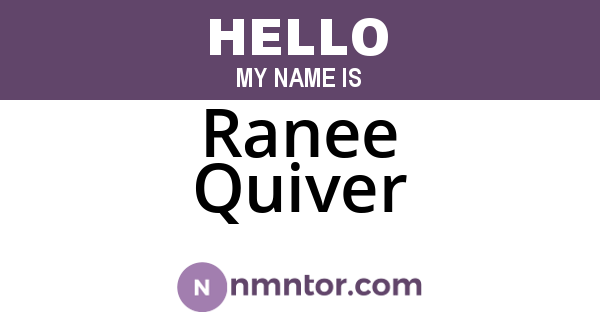Ranee Quiver