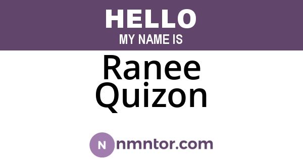 Ranee Quizon