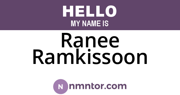 Ranee Ramkissoon