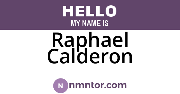 Raphael Calderon